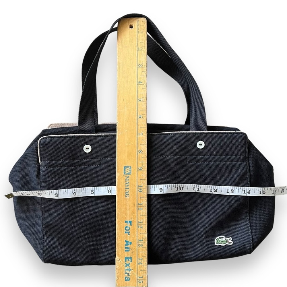 Vintage Lacoste Black Mini Tote Shoulder Bag EUC - Picture 13 of 14